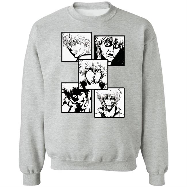 Gintama Anime Faces of Gintoki Shirt Gintama Anime Faces of Gintoki Shirt