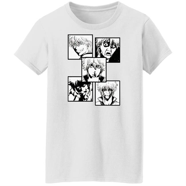 Gintama Anime Faces of Gintoki Shirt Gintama Anime Faces of Gintoki Shirt