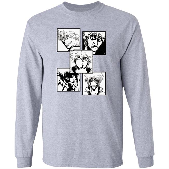 Gintama Anime Faces of Gintoki Shirt Gintama Anime Faces of Gintoki Shirt