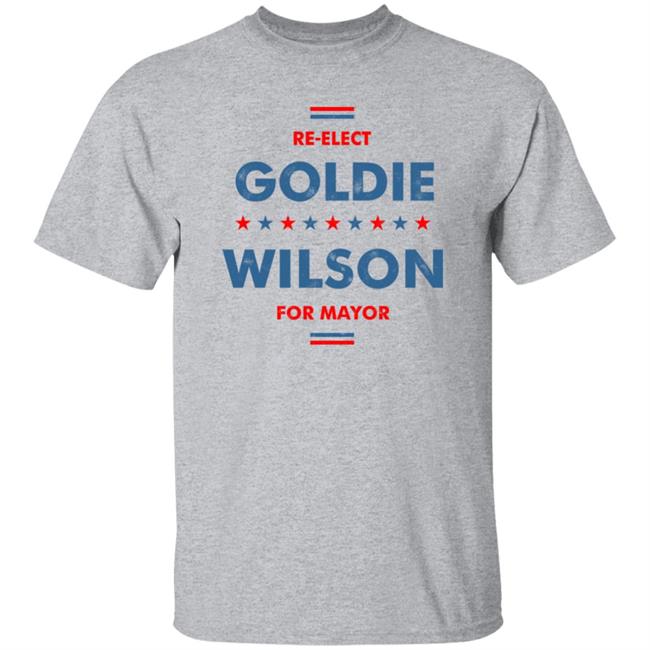 M00nshot Store Merch Re-Elect Goldie Wilson For Mayor Shirt Lamar Giles M00nshot Store Merch Re-Elect Goldie Wilson For Mayor Shirt Lamar Giles