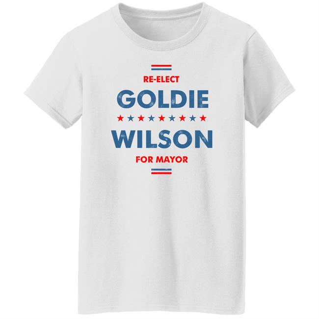 M00nshot Store Merch Re-Elect Goldie Wilson For Mayor Shirt Lamar Giles M00nshot Store Merch Re-Elect Goldie Wilson For Mayor Shirt Lamar Giles
