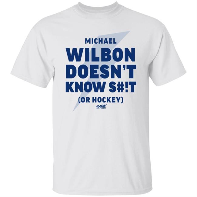 Smack Apparel Merch Wilbon Doesn't Know Shit Or Hockey Shirt Tampa Bay Hockey