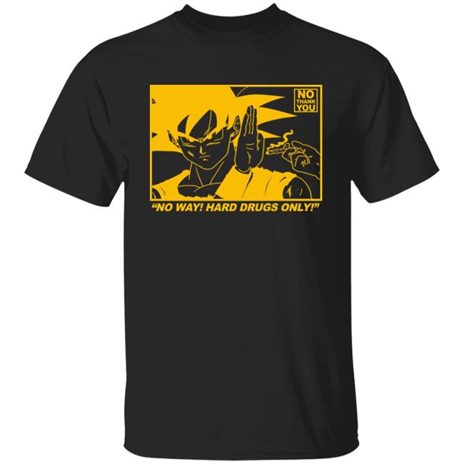 Skeleton Wizard No Way Hard Drugs Only No Thank You Shirt Rory Blank