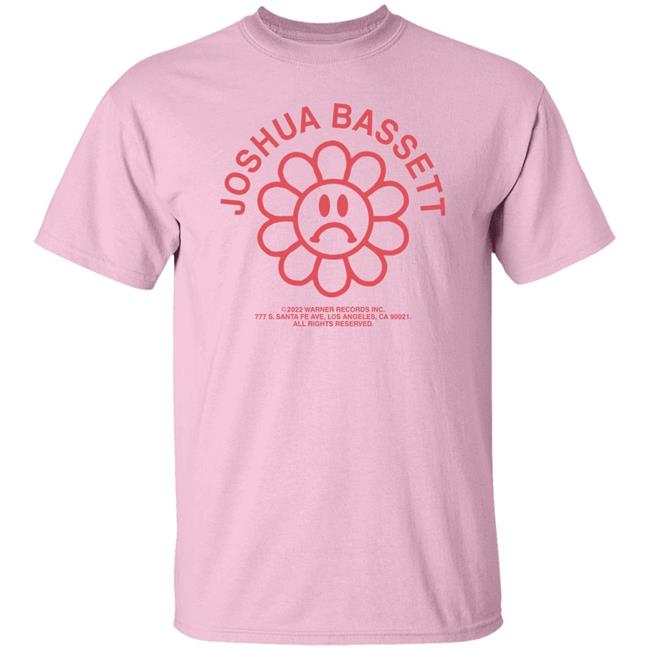 Joshua Bassett Merch Pink Spring Tee Shirt 2022 Warner Records Inc 777 S Santa Fe Ave Los Angeles Ca 90021 All Rights Reserved