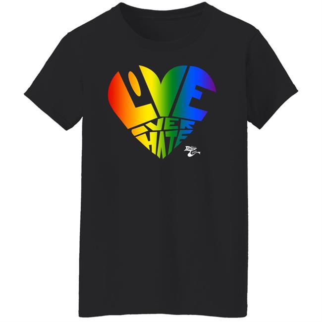 Mimi’S Fresh Tees Merch Baonpdx Portland Thorns Fc Pride Love Over Hate Shirt