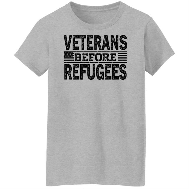 Wonderingwear Merch Veterans Before Refugees Shirt