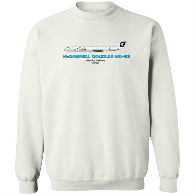 Mcdonnell Douglas Md-83 Alaska Airlines T Shirt Rob Delaney