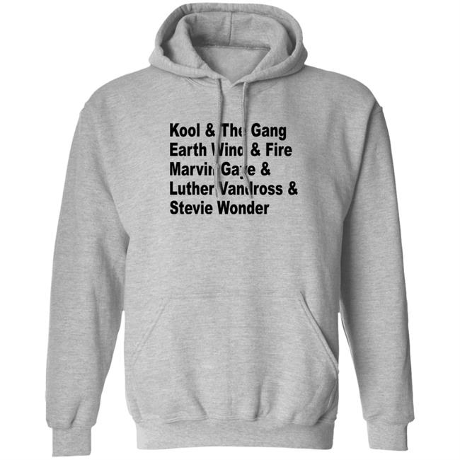 Kool The Gang Earth Wind Fire Marvin Gaye Luther Vandross Stevie Wonder Shirt