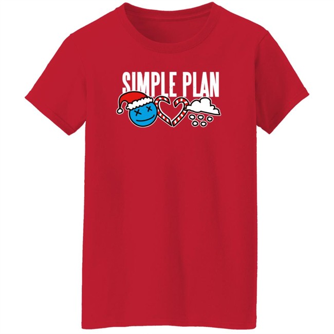 Simple Plan Merchandise Simple Plan Christmas 3 Icons Shirt Simple Plan Merchandise Simple Plan Christmas 3 Icons Shirt
