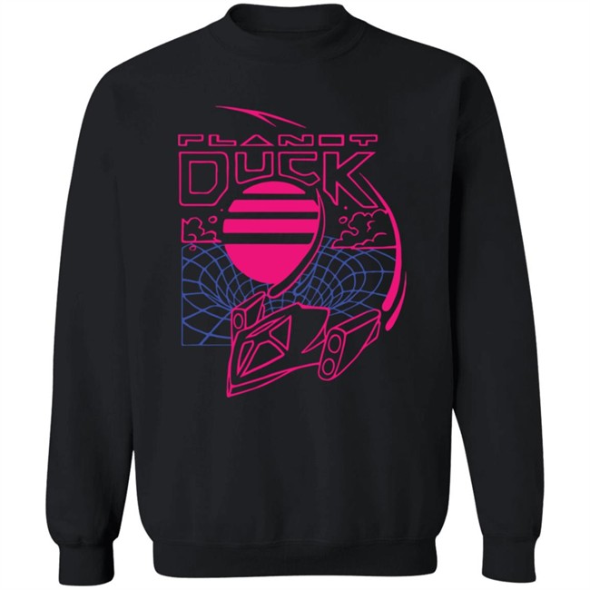 Quackity Shop Merch Planet Duck Neon Time Travel T Shirt Quackity Shop Merch Planet Duck Neon Time Travel T Shirt