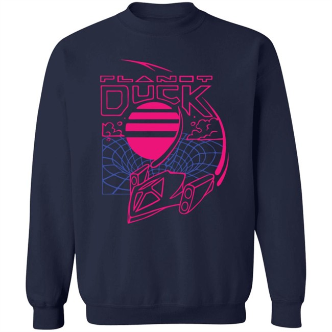 Quackity Shop Merch Planet Duck Neon Time Travel T Shirt Quackity Shop Merch Planet Duck Neon Time Travel T Shirt