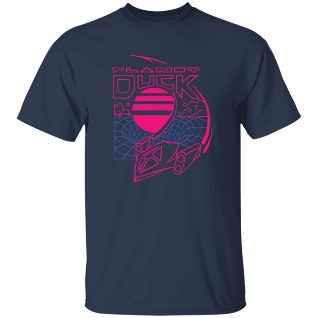 Quackity Shop Merch Planet Duck Neon Time Travel T Shirt Quackity Shop Merch Planet Duck Neon Time Travel T Shirt
