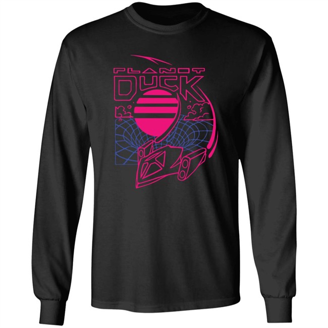 Quackity Shop Merch Planet Duck Neon Time Travel T Shirt Quackity Shop Merch Planet Duck Neon Time Travel T Shirt