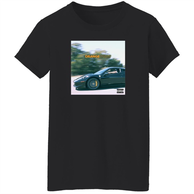 Larry June Merch Orange Print Album T Shirt Larry June Merch Orange Print Album T Shirt