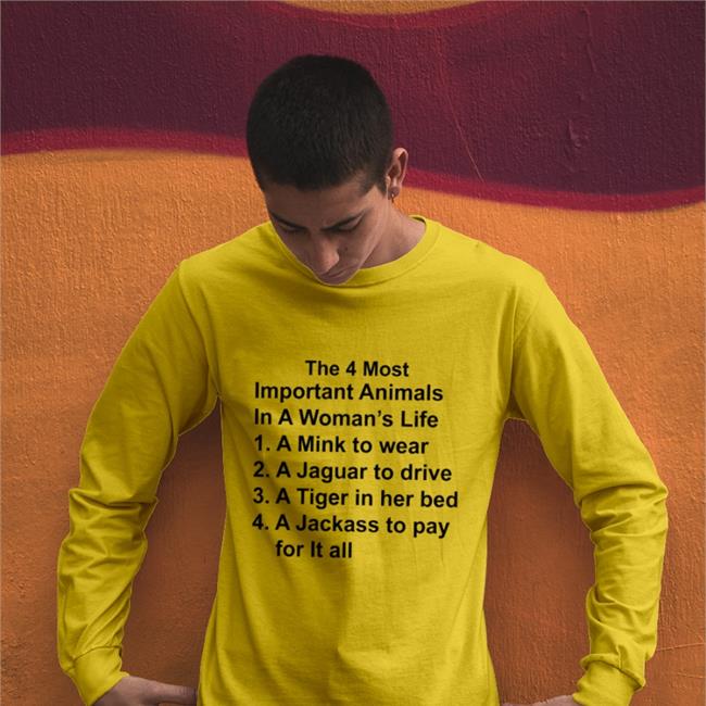 The 4 Most Important Animals In A Woman's Life Tee Boomer Core The 4 Most Important Animals In A Woman's Life T-Shirts