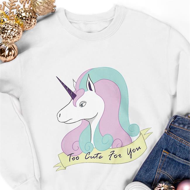 Greg Rapidash Unicorn Too Cute For You Tees Black Whitewing Greg Rapidash Unicorn Too Cute For You Tee Shirt Whitewing