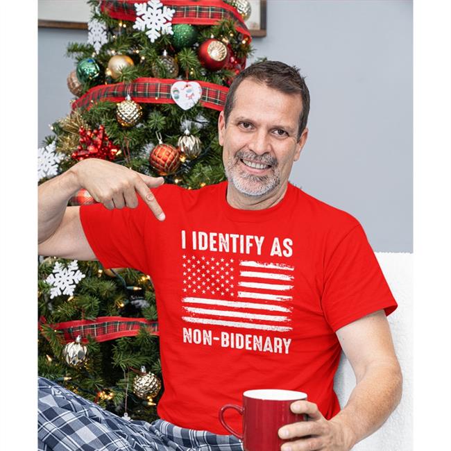 I Identify As Non-Bidenary American Flag Sweatshirt Matt