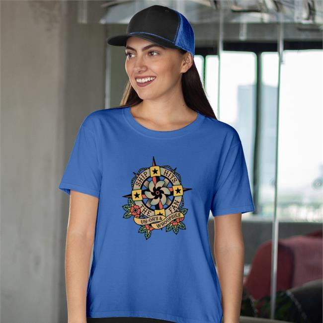 Original Roosterteeth Store Merch Ship Hits The Fan Tattoo Shirt Shiphitspod