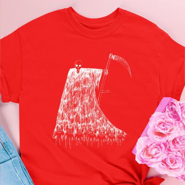 Stanley Donwood Grim Reaper Shirt Radiohead Merch Grim Reaper Hoodies Stanley Donwood