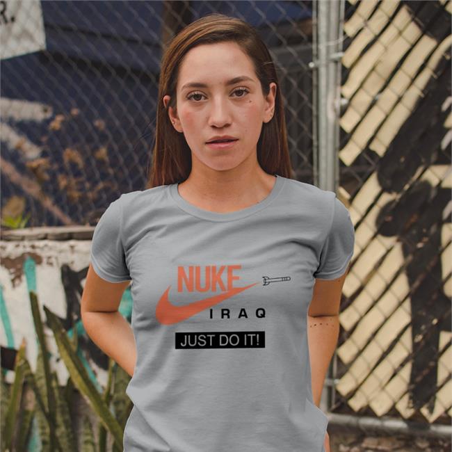 Nuke Iraq Just Do It Long Sleeve White New