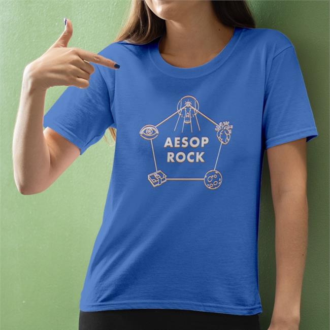 Original Aesoprock Merch Aesop Rock Icons Shirt Black