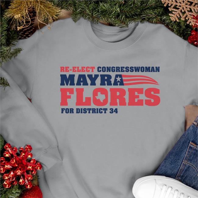 Angelina Tamez Re Elect Congresswoman Mayra Flores Long Sleeve America Flag Angelinatameztx