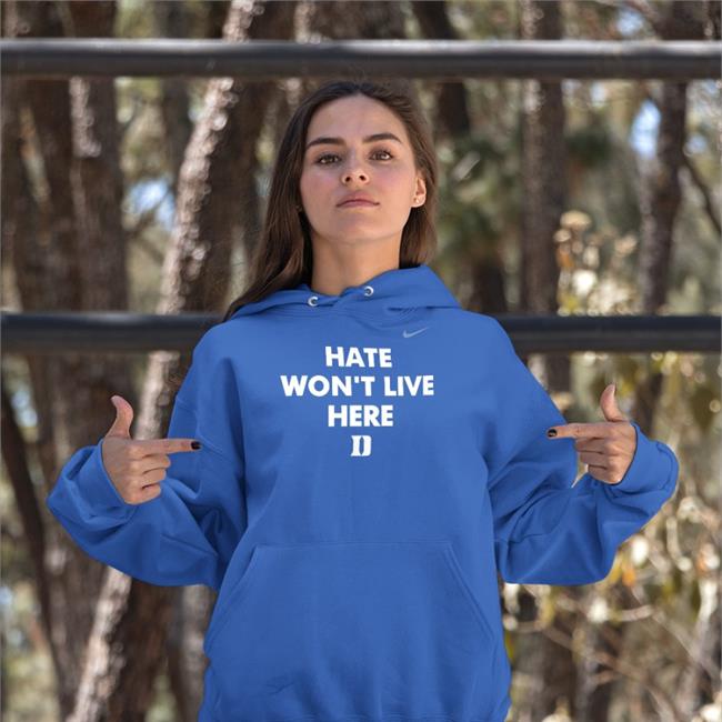 Duke Volleyball Hate Won’t Live Here Long Sleeve Shirt Royal
