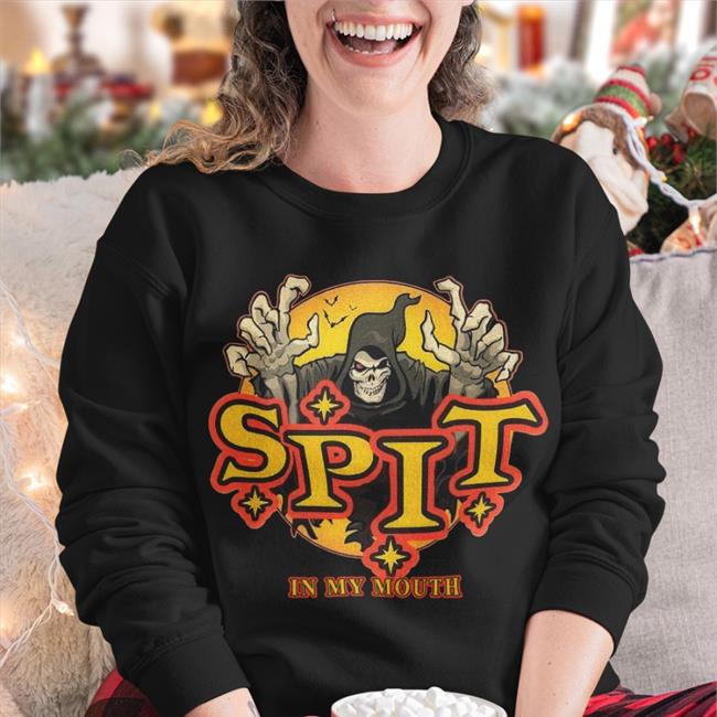 Spit In My Mouth T Shirt Black