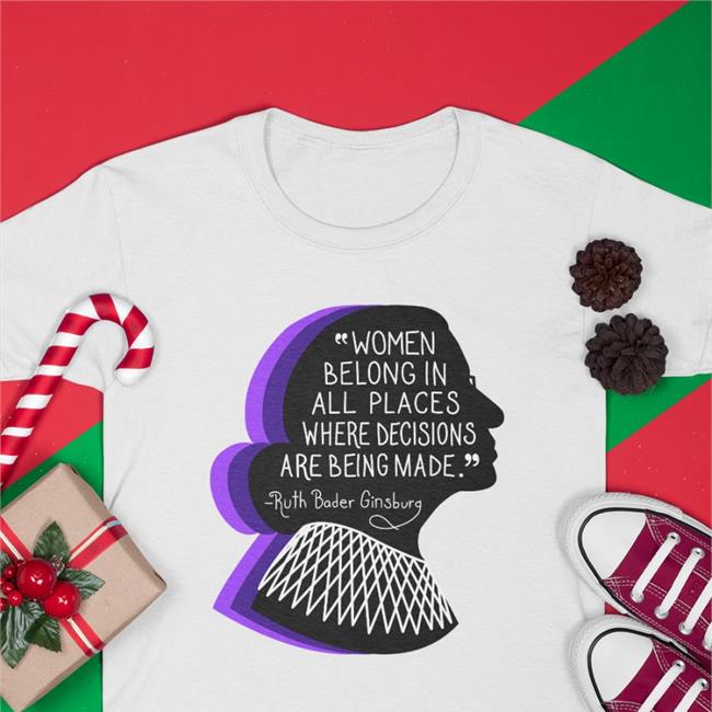 Emily Winston Women Belong In All Places Where Decisions Are Being Made Long Sleeve Tee Emywinst