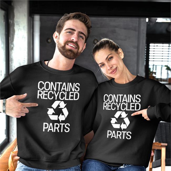 Contains Recycled Parts T Shirts Upbeatskeletor Contains Recycled Parts Shirt Upbeatskeletor