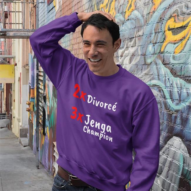 2X Divorce 3X Jenga Champion Tee Shirt Shirts That Go Hard 2X Divorce 3X Jenga Champion Long Sleeve Shirtsthtgohard