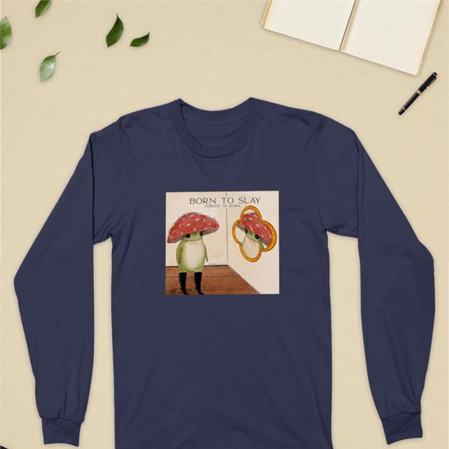 Maybell Eequay Born To Slay Forced To Work Tee Ben Maybell Eequay Born To Slay Forced To Work Crewneck Sweatshirt Ben