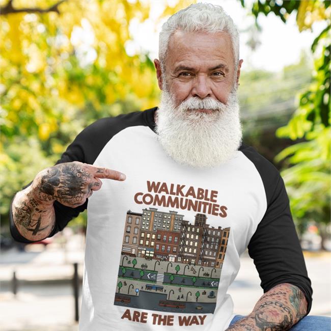 Nathan Allebach Merch Walkable Communities Are The Way Long Sleeved T Shirt
