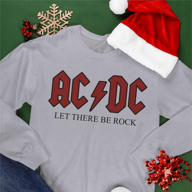 AC DC Let There Be Rock Offical T-Shirt Athletic Heather Deadbutterflii