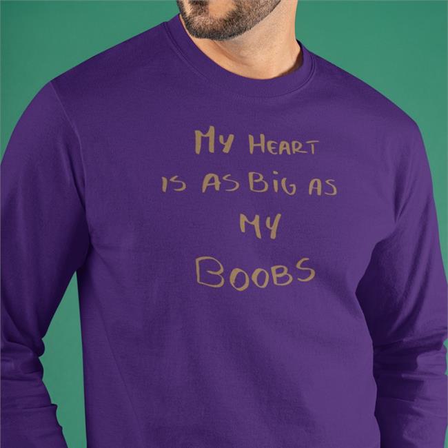 LappanArt My Heart Is As Big As My Boobs Hooded Sweatshirt
