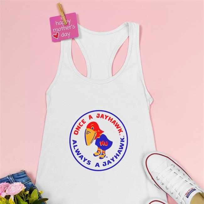 Charliehustle Merch Once A Jayhawk Always A Jayhawk Light Blue T-Shirt Offical Kansas Jayhawk Fans