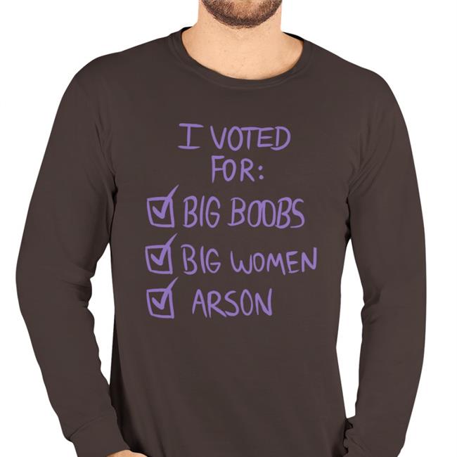 Nerdy Reindeer I Voted For Big Boors Big Women Arson Crewneck Sweatshirt