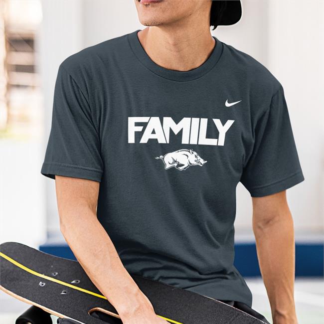 Arkansas Razorback Michael Musselman Family Long Sleeve Black