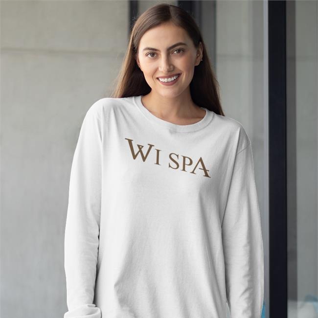 Top Women Of Wi Spa Shirt White By Nftea Sammi Wi Spa Baseball Sleeve Tee