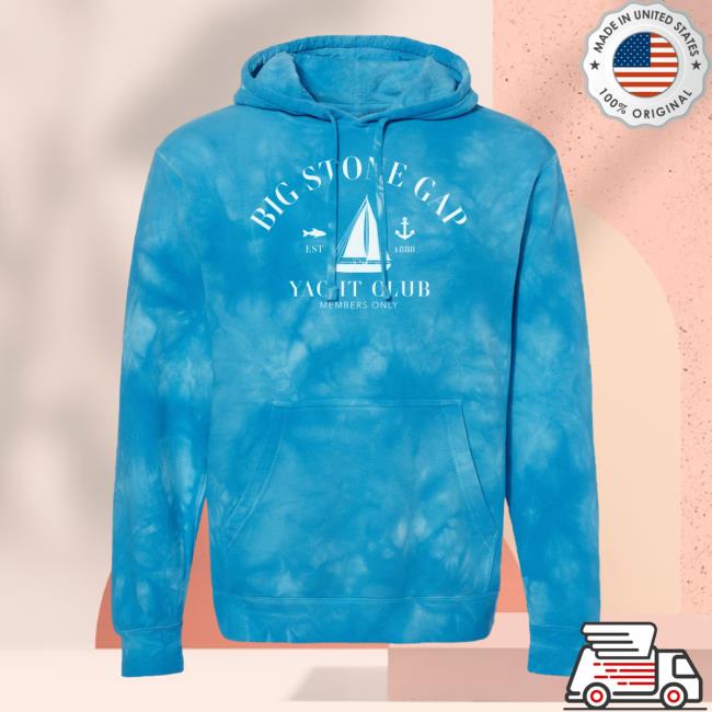 Official Hometown Apparel Clothing Merch Big Stone Gap Virginia Yacht Club Tie-Dye Crewneck 5XL Tie Dye Aqua Blue