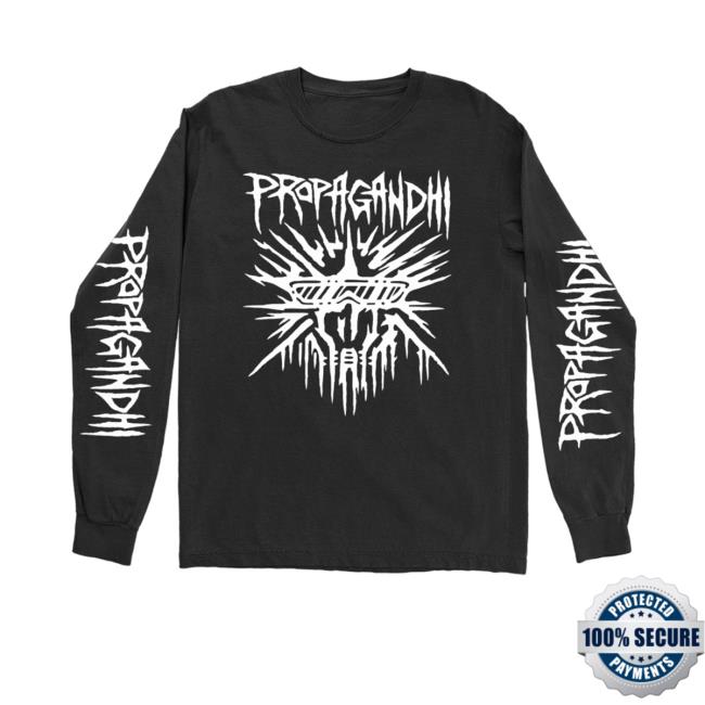 Official Propagandhi Merch Buster Skull Black Long Sleeve T Shirt