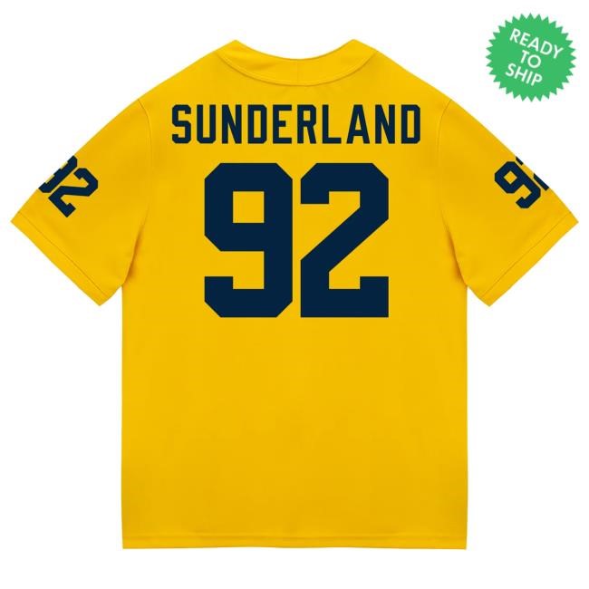 Michigan Wolverines #92 Beckham Sunderland Student Athlete Maize Football Jersey Top Shirt The M Den Shop