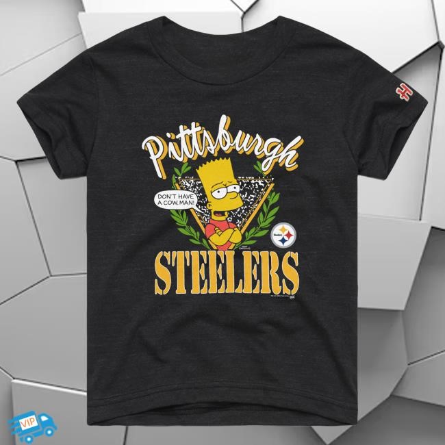 Official Pittsburgh Steelers Homage x The Simpsons Unisex Tees - Black