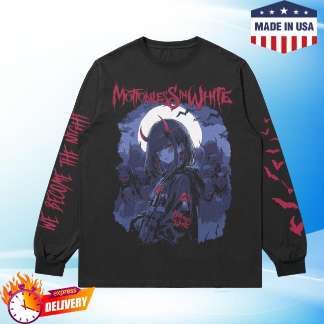 Official Motionless In White We Become The Night Long Sleeve Shirt New
