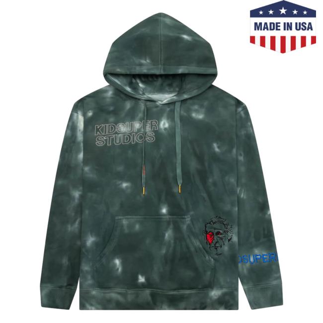 Official Feature Merch Store Shop Kidsuper Super Crew neck - Slate Tie Dye Feature Apparel Clothing