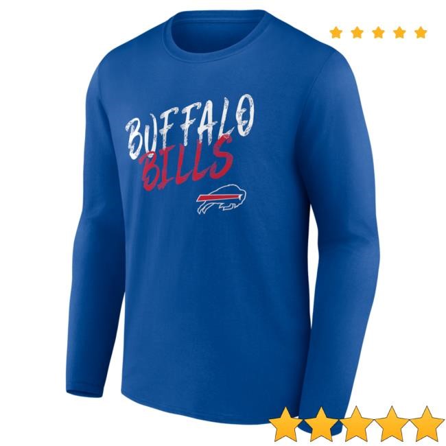 Buffalo Bills NFL Football Royal Hustle Print Minimal Logo NFL Football Buffalo Bills Fanatics