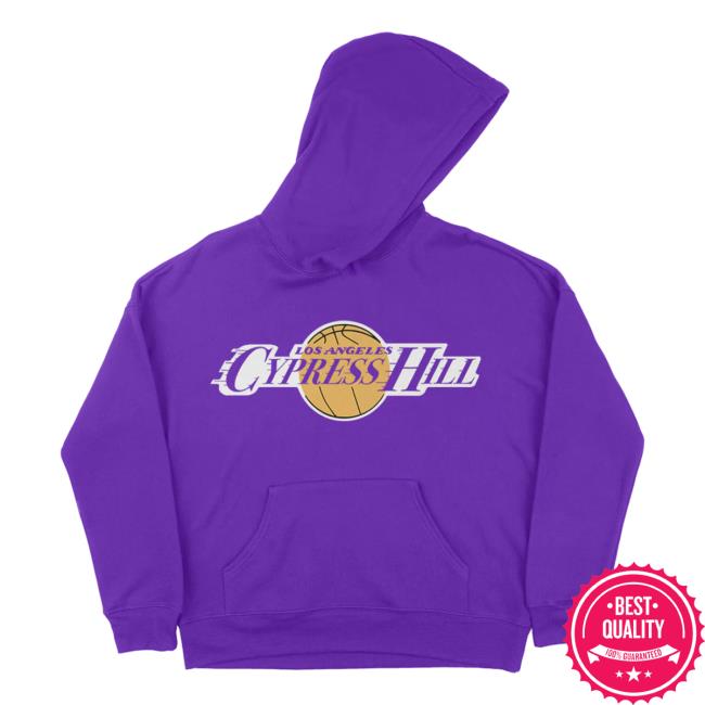 Official Cypress Hill Merch Cypress Hill Los Angeles Ch Laker Crew neck Sweatshirt Purple CypressHill