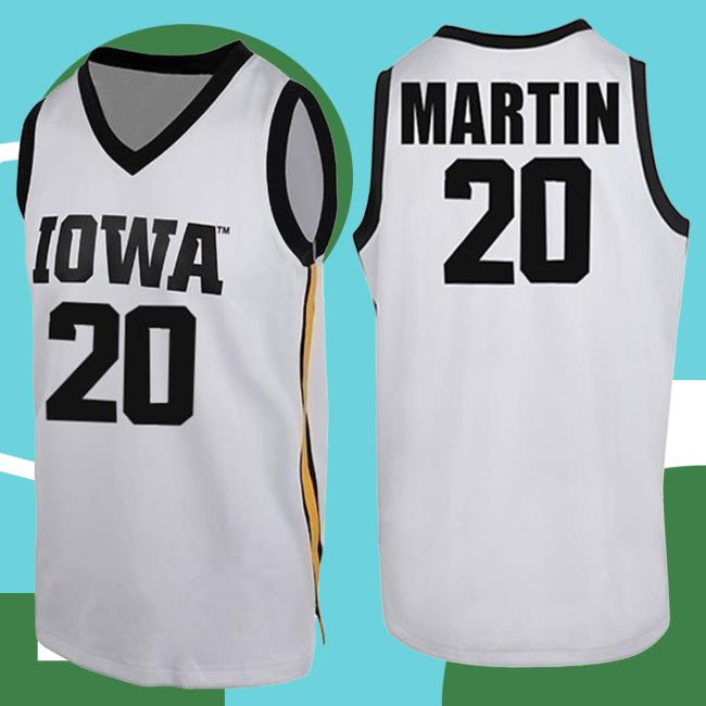 Official Iowa Hawkeyes Merch Store Iowa Hawkeyes Martin #20 White Jersey Hot Shirt Iowa Hawkeyes Apparel Clothing Shop