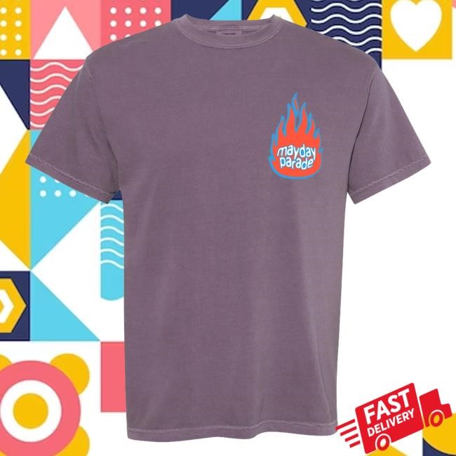 Official Mayday Parade Merch Mayday Parade Burning Together - Wine T Shirt