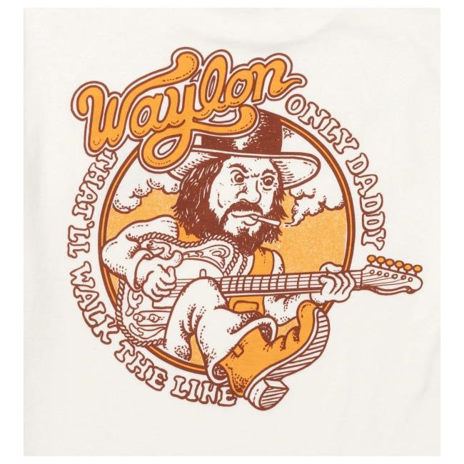 Official Seager Clothing Store Shop Seager Seager x Waylon Jennings Only Daddy That'll Walk the Line T-Shirts White Seagerco